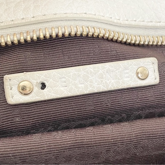 ❤️SOLD❤️Celine white bittersweet pebbled leather shoulder bag - Picture 9 of 11